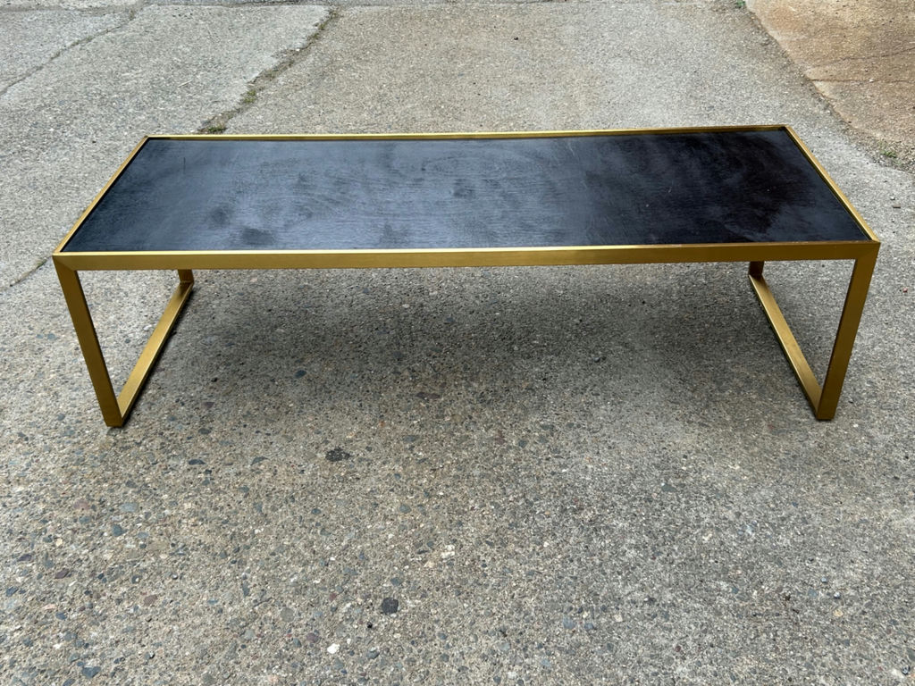 MCM Wooden Top Metal Coffee Table - image 1 of 4