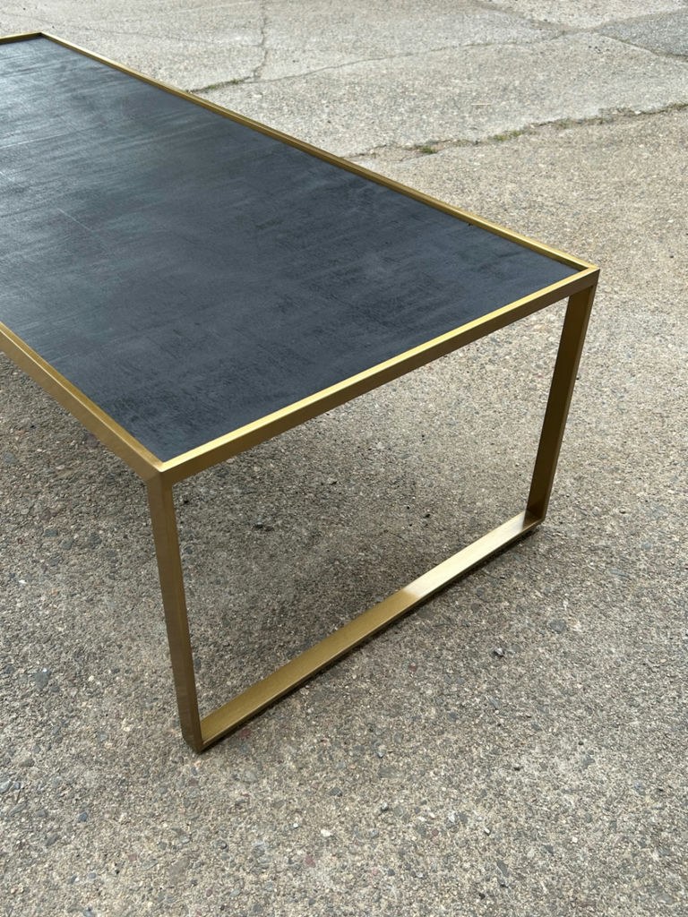 MCM Wooden Top Metal Coffee Table - image 3 of 5