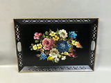 Signed Hand-Painted Tole Tray  - thumbnail 1 of 5