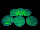 Green Uranium Glass Plates  - thumbnail 1 of 4