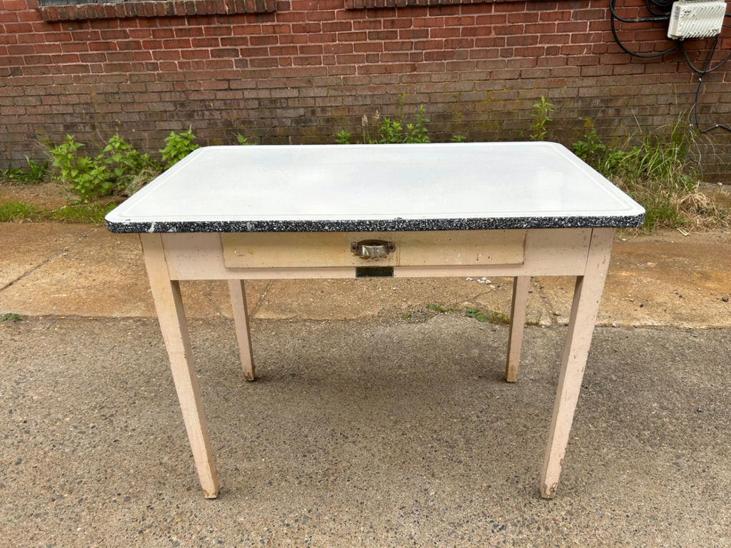 Mid- Century Enamel Top Kitchen Table  - image 1 of 5