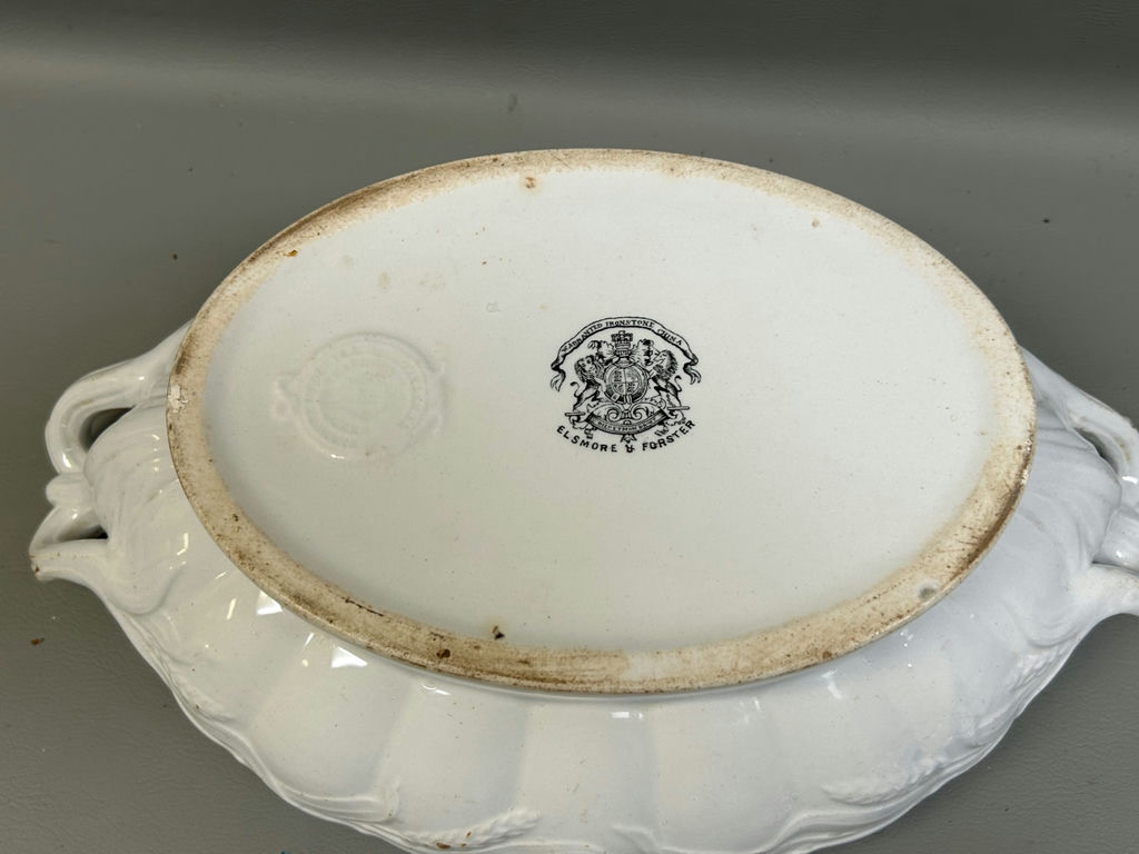 Antique Elsmore & Forster Iron Stone Casserole - image 2 of 4