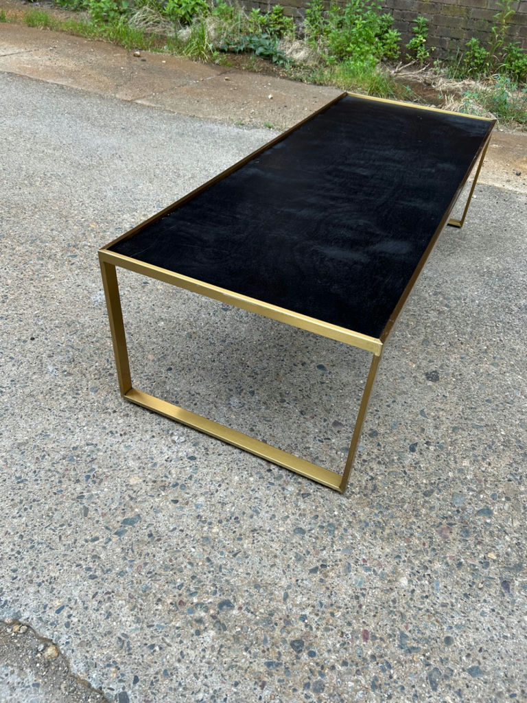 MCM Wooden Top Metal Coffee Table - image 4 of 4