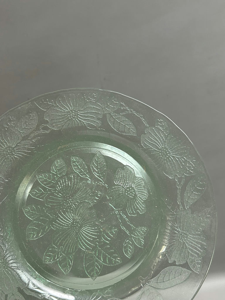 Green Uranium Glass Plates  - image 3 of 4