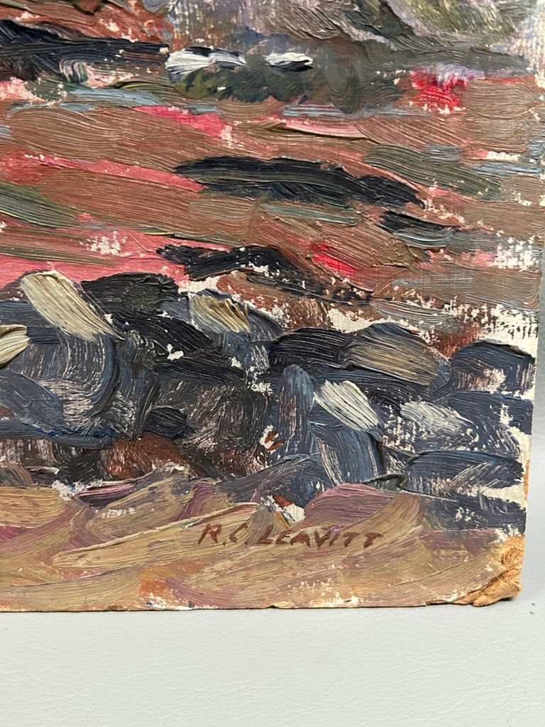 Signed Landscape Oil on Board Painting - image 2 of 4