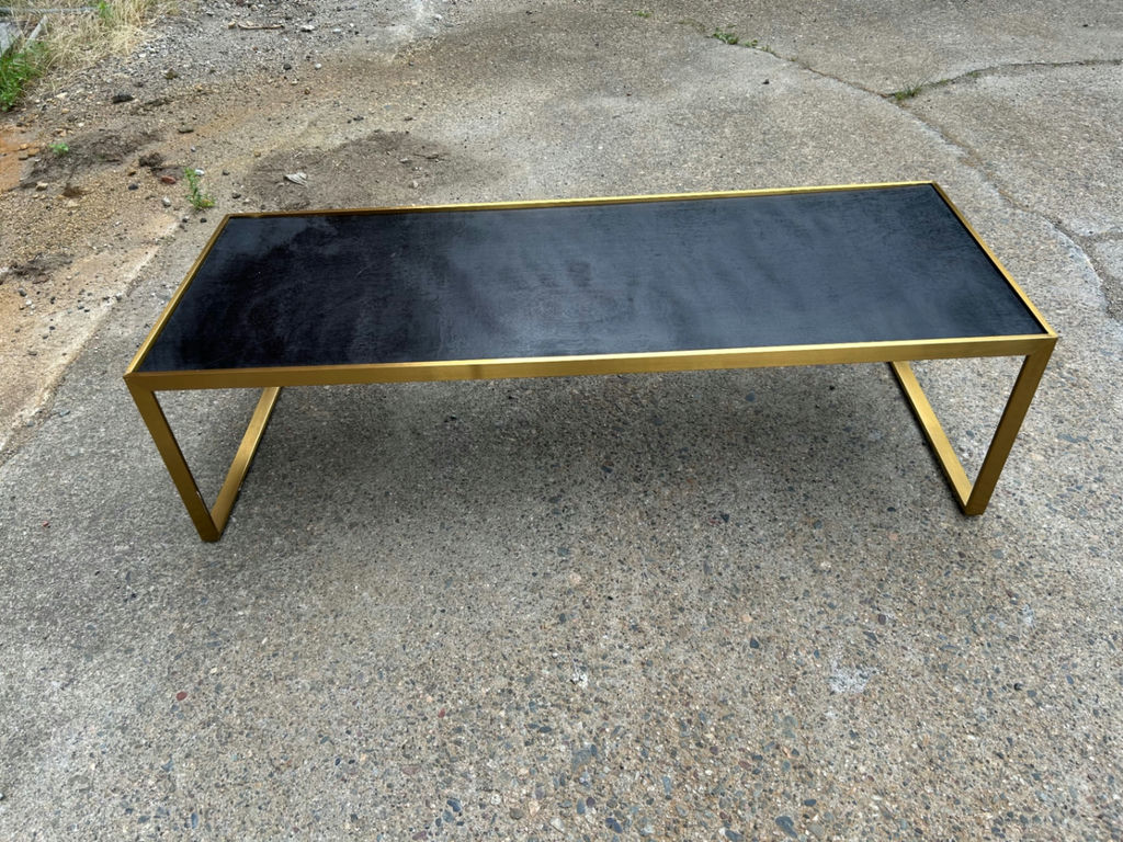 MCM Wooden Top Metal Coffee Table - image 3 of 4