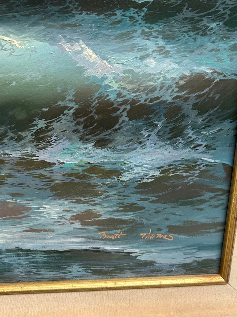 Large Seascape Oil on Canvas - image 2 of 4