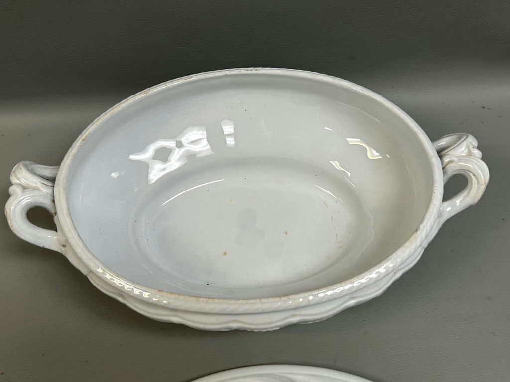 Antique Elsmore & Forster Iron Stone Casserole - image 3 of 4
