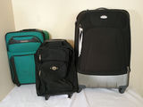 Three pieces of luggage: two rolling suitcases and a backpack - thumbnail 7 of 8