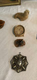 Framed floral painting with assorted vintage trinkets - thumbnail 3 of 6
