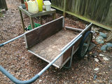 Potting bench, wood wagon, gardening - thumbnail 2 of 4