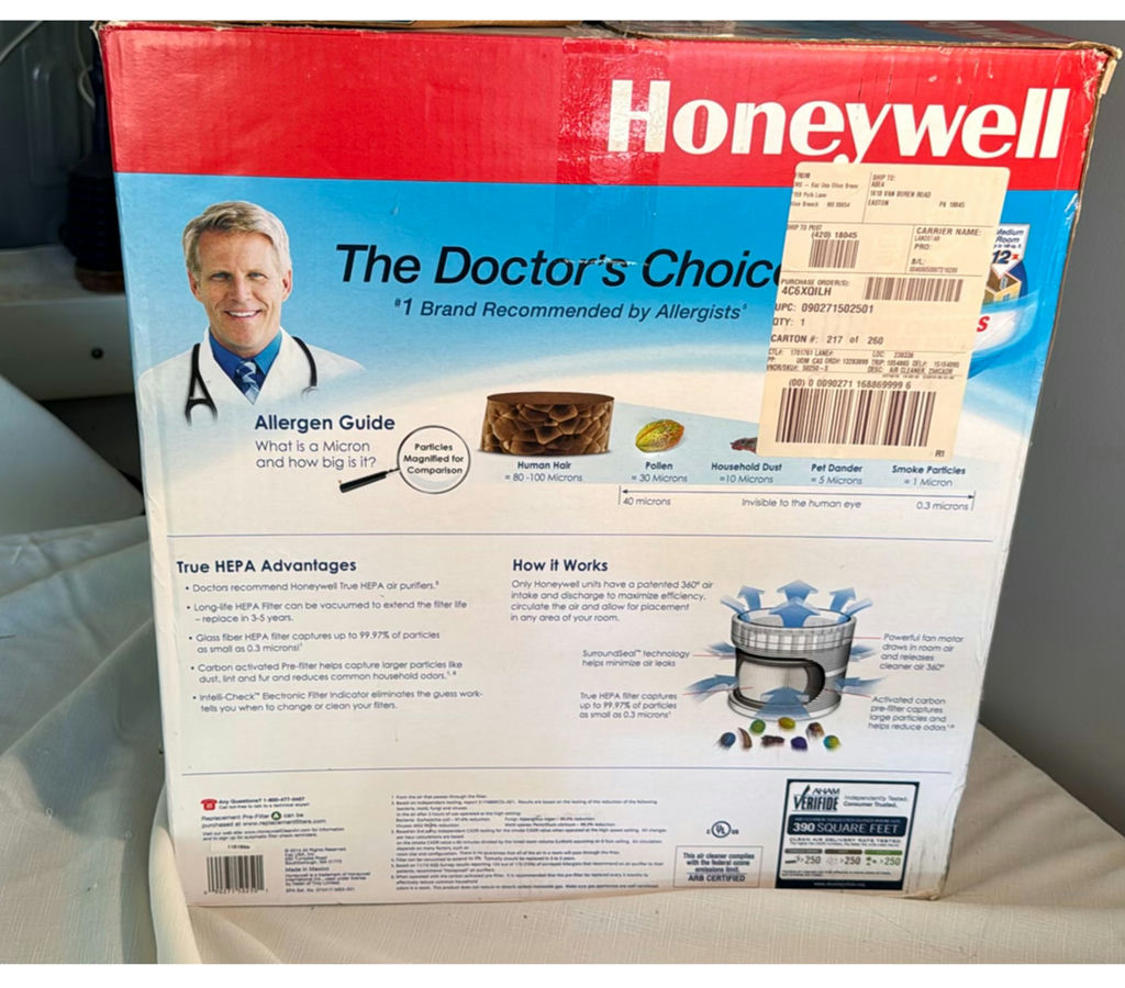 Honeywell Air Purifier And A Honeywell Ceramic Space Heater - image 3 of 6