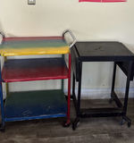 Two Rolling Metal Carts - thumbnail 1 of 4
