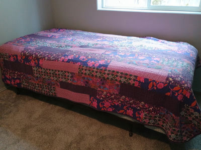 Twin sized beautyrest mattress, box spring, frame and bedding - Image 1 of 7