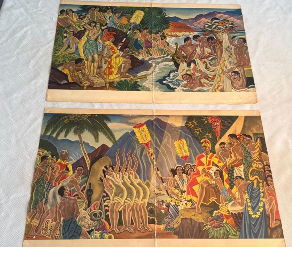 Framed parrot print and vintage Hawaiian menus - image 2 of 10