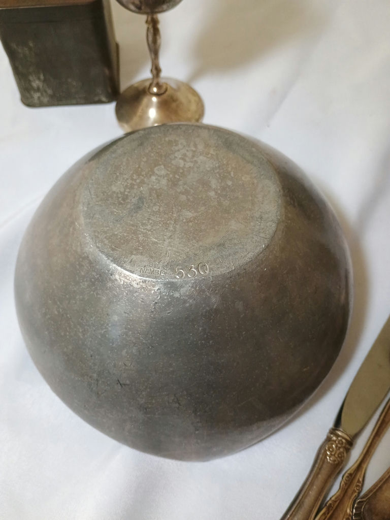Vintage dishes, pewter, sterling, plated - image 10 of 13