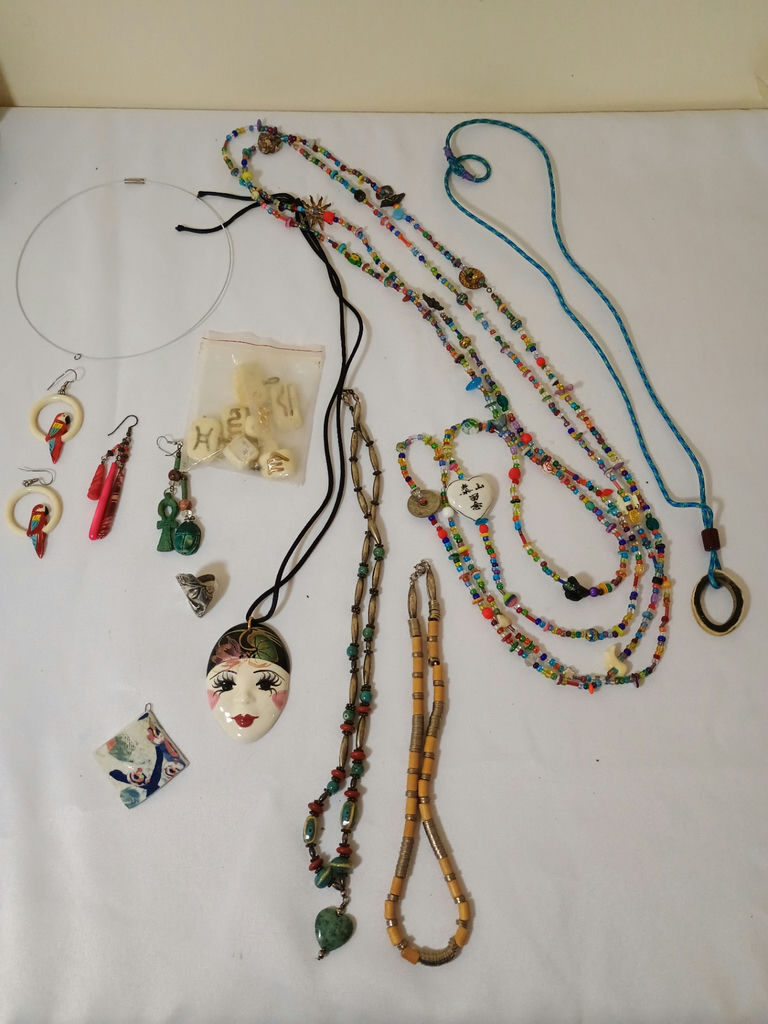 Assorted Jewelry Collection: Beaded Necklaces, Pendants and Earrings - image 1 of 6