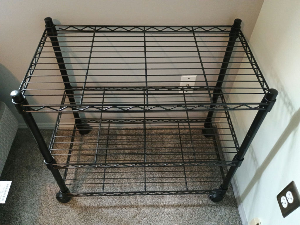 Rolling black metal shelf - image 3 of 3