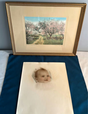 Vintage Art And A Baby Portrait - Image 1 of 6