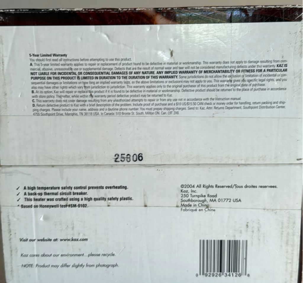 Honeywell Air Purifier And A Honeywell Ceramic Space Heater - image 6 of 6