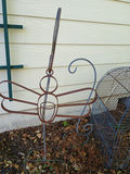 Outdoor garden decor: lantern, bird cage, metal cross and planters - thumbnail 4 of 5