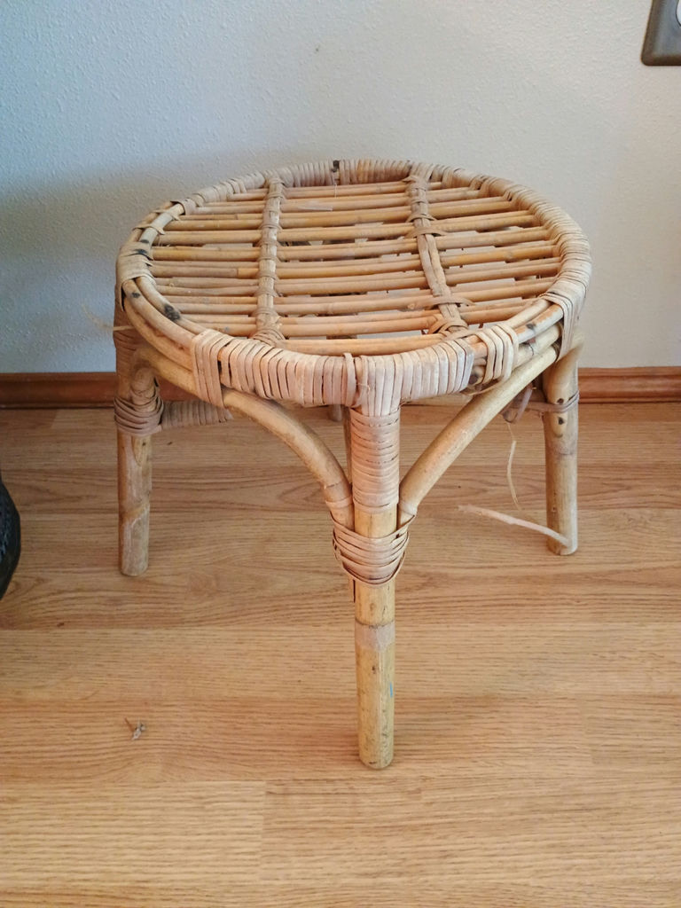 Woven laundry basket, stool - image 4 of 4