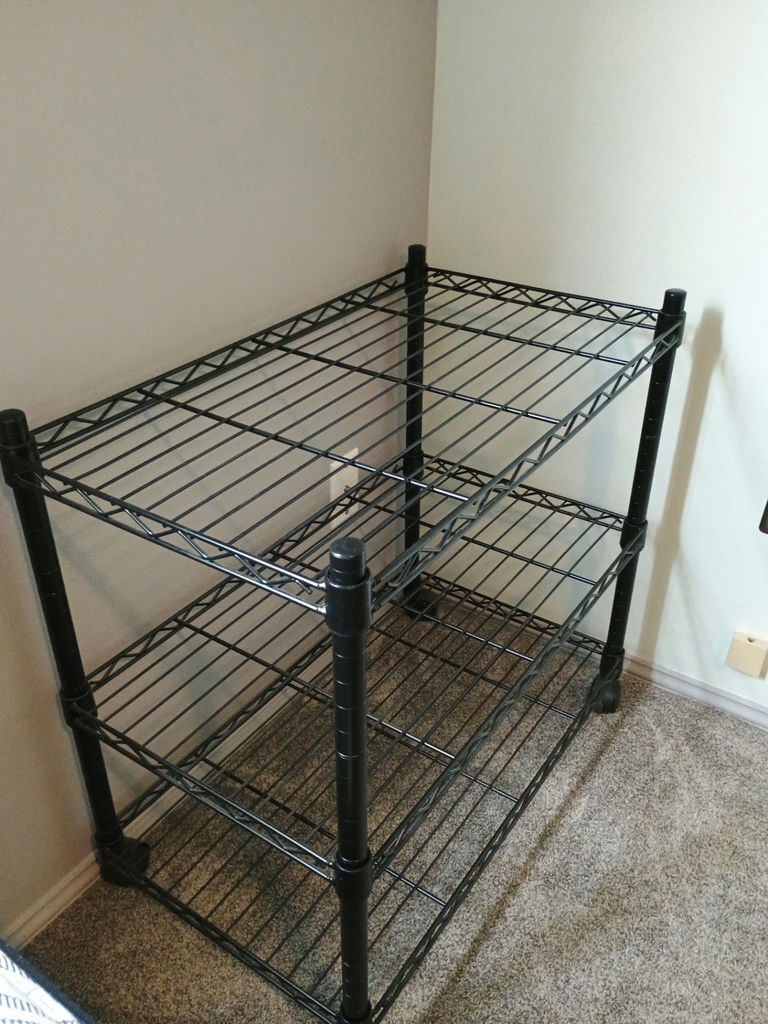 Rolling black metal shelf - image 2 of 3