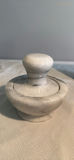 Vintage marble pestle and mortar, brass hands candle holder, match dispenser, and cracker packaging - thumbnail 3 of 9