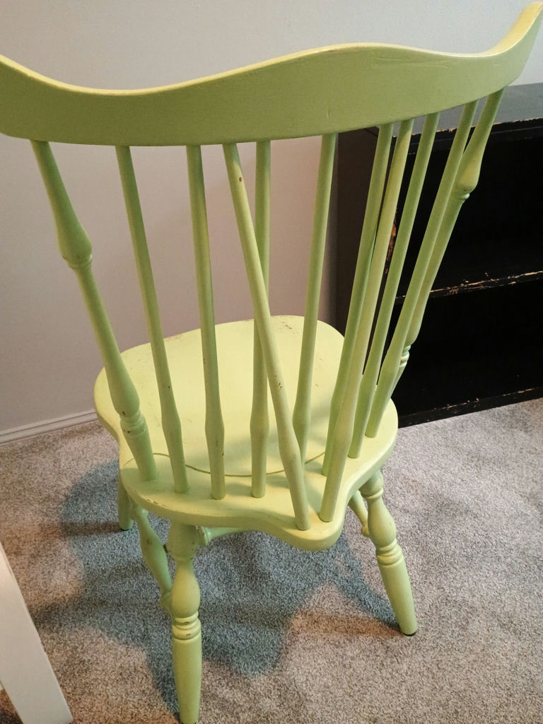 Vintage Distressed wooden shelf and chair - image 7 of 8