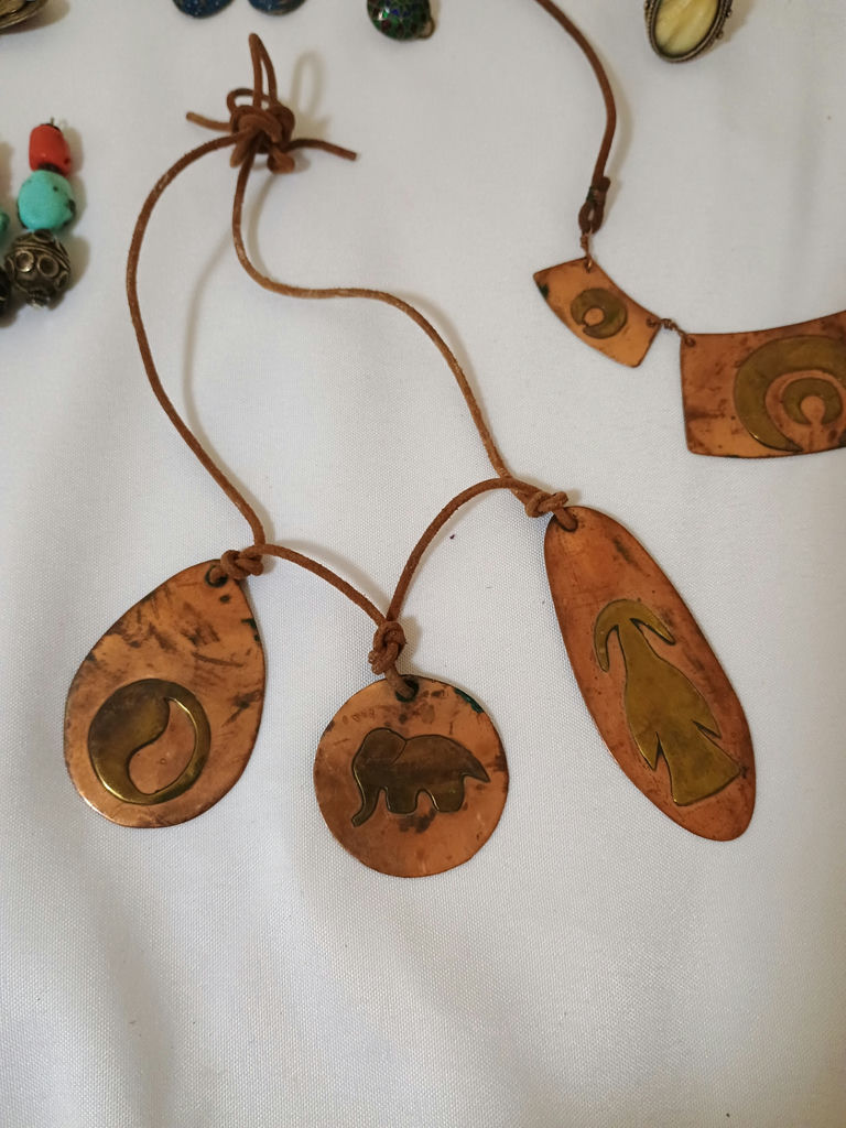 Jewelry, bone, copper, Southwest - image 2 of 8