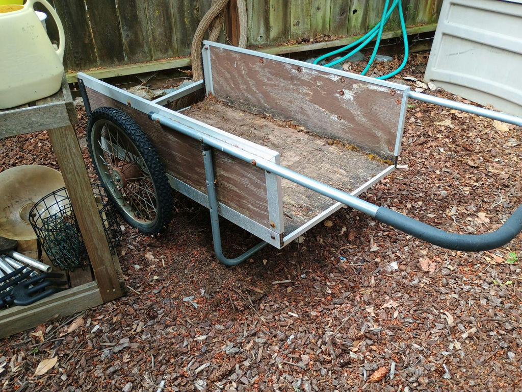 Potting bench, wood wagon, gardening - image 4 of 4