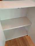 White shelving, waste baskets - thumbnail 3 of 5
