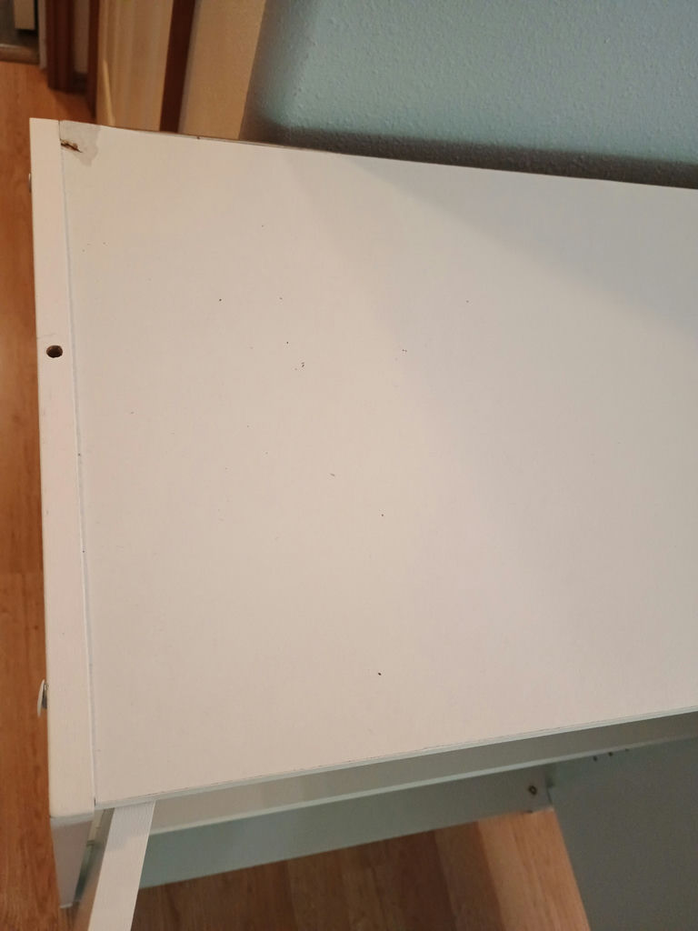 White shelving, waste baskets - image 4 of 5