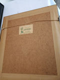 Three framed artworks: two MCM Coppercraft tile portraits and a vintage portrait print - thumbnail 9 of 10