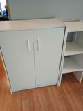White shelving, waste baskets - thumbnail 2 of 5