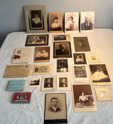 Antique Portrait Photographs and Ephemera Collection - Image 1 of 8