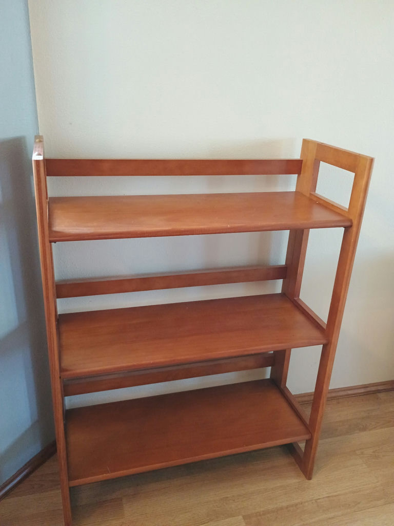 Folding wooden shelf - image 1 of 3