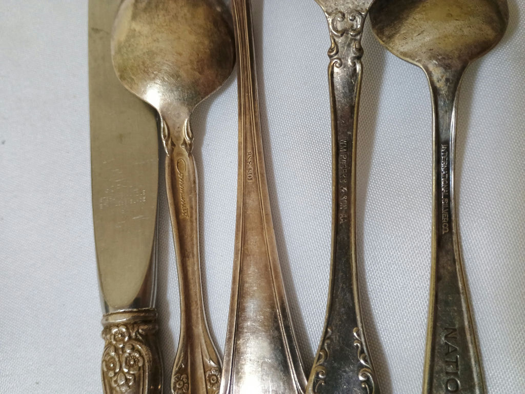 Vintage dishes, pewter, sterling, plated - image 9 of 13