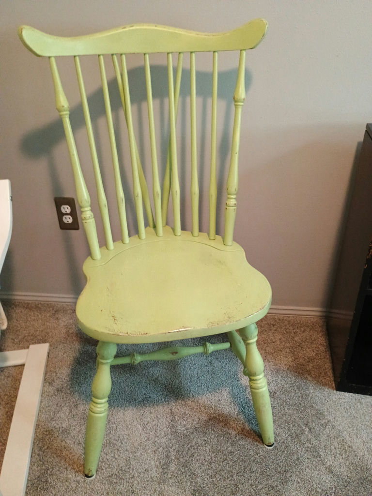 Vintage Distressed wooden shelf and chair - image 5 of 8