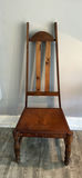 Handmade Vintage Chair of wood and leather - thumbnail 1 of 5