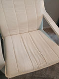 White upholstered lounge chair with cushions, IKEA - thumbnail 4 of 4