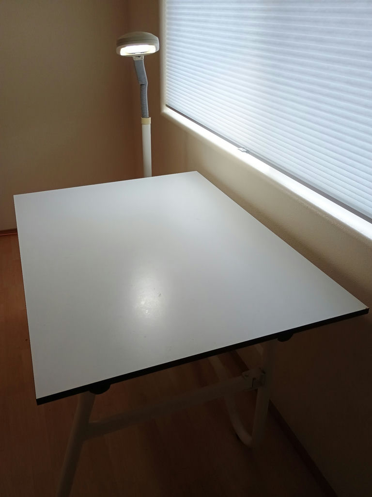 White drafting table and lamp - image 2 of 6