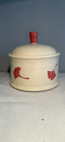 Ceramic lidded canister and blue-glazed ceramic bowl - thumbnail 3 of 5