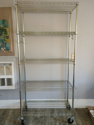 Rolling Steel wire shelf - Image 1 of 4