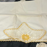 Collection of Vintage Embroidered Linens and Lace Textiles - thumbnail 13 of 22
