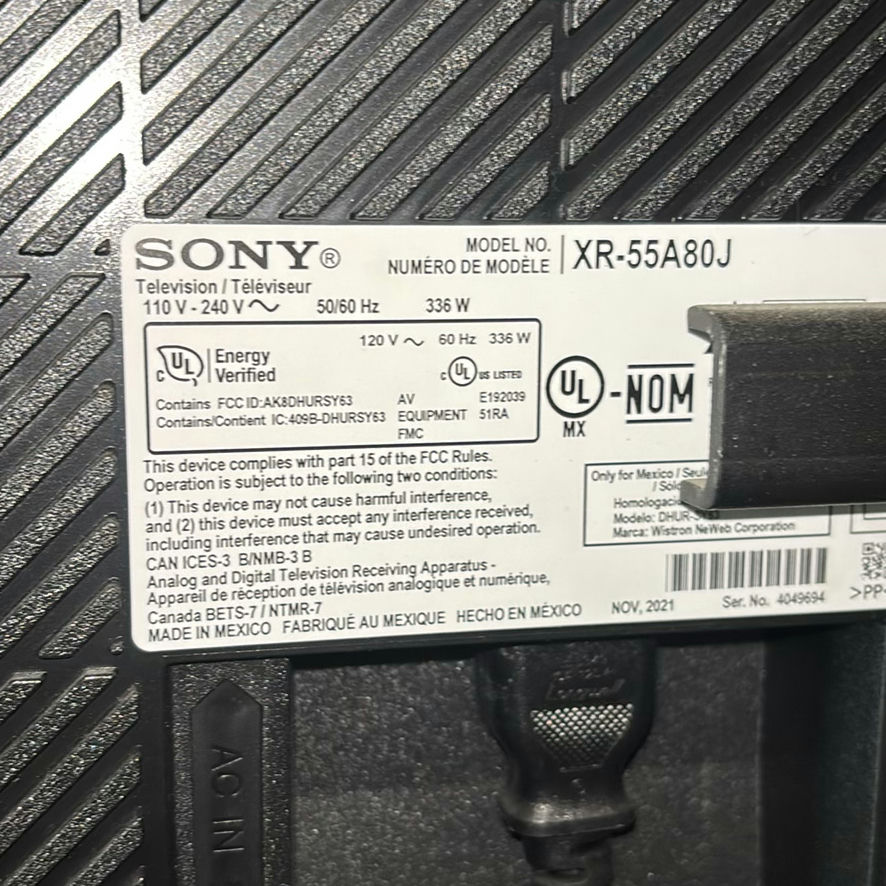 Sony XR-55A80J Television with Remotes and Wall Mount - image 5 of 5