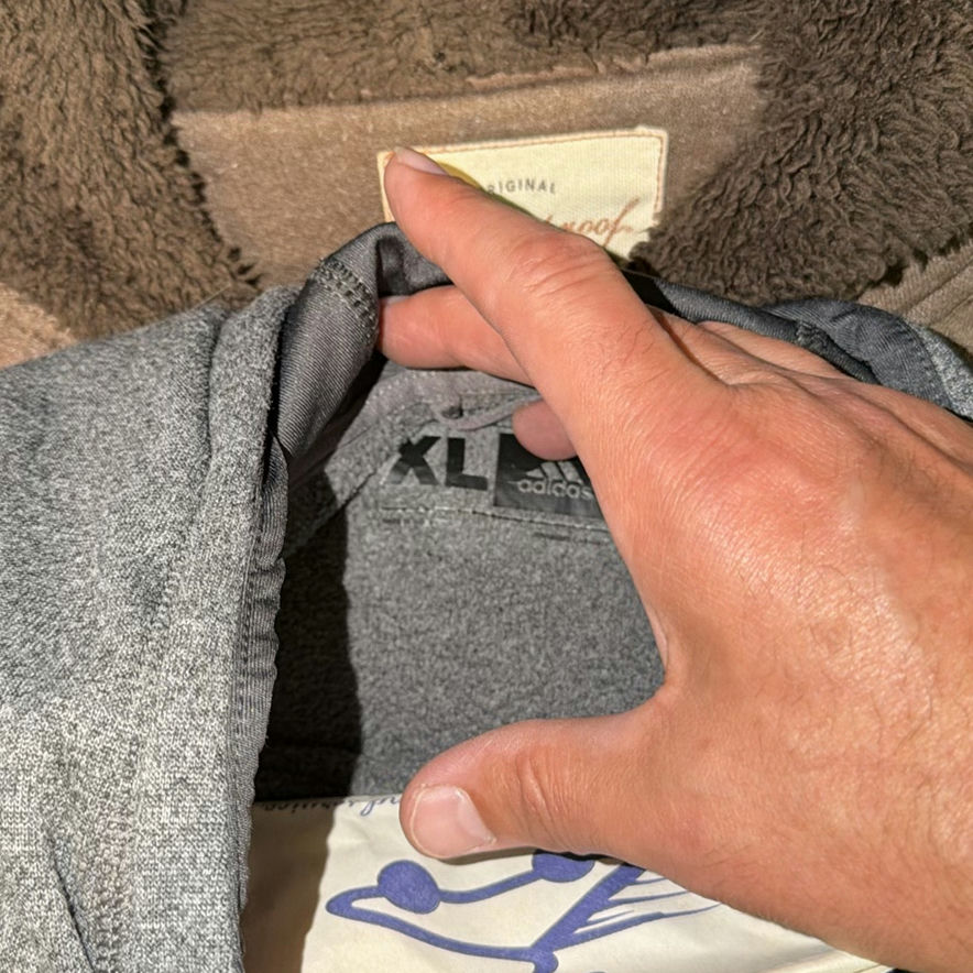 Men's Gray Pullover Tops Including Adidas Hoodie - image 4 of 7