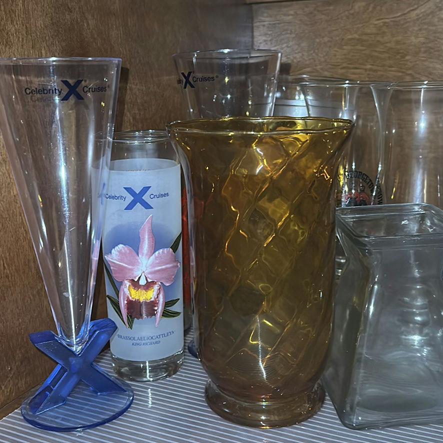 Assorted Vases, Glassware, and Modernhome Wine Accessory Set - image 8 of 11