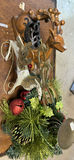 Holiday Reindeer Decorations and Greenery Arrangement - thumbnail 1 of 4