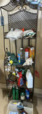 Metal Storage Shelf with Cleaning Supplies and Household Items - thumbnail 1 of 5